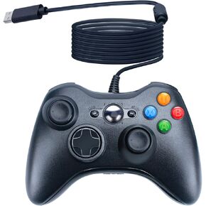 OSTENT Wired Controller Gamepad for Microsoft Xbox 360 Console PC Computer Video Game Color Black in Saudi Arabia