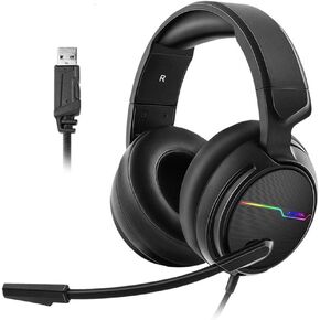 Wired Gaming Headset USB 7.1 Surround Sound Gaming Headset for PC Gamer Xiberia 3.5mm Bass Casque Game Headset for PS4/New Xbox One/Mac with Mic in Saudi Arabia