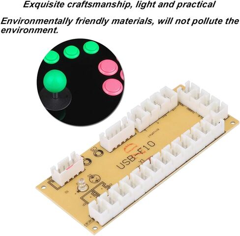 Arcade USB Encoder, Generic Game Controller PC Game Joystick Circuit Board, Controller Control Board Assembly for PC Fighting Games in Saudi Arabia