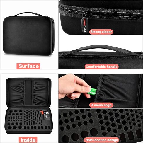 Comecase Hard Battery Organizer Storage Box with Hard Carrying Case for Oculus Quest 2 All-in-One VR Gaming Headset - 2 Pack in Kuwait