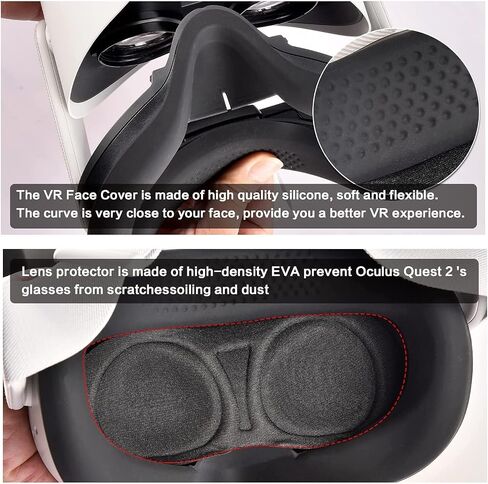 حقيبة حمل صلبة لسماعات ألعاب الواقع الافتراضي Oculus Quest 2 الكل في واحد مع حافظة محرك فلاش USB - عبوتان in Saudi Arabia