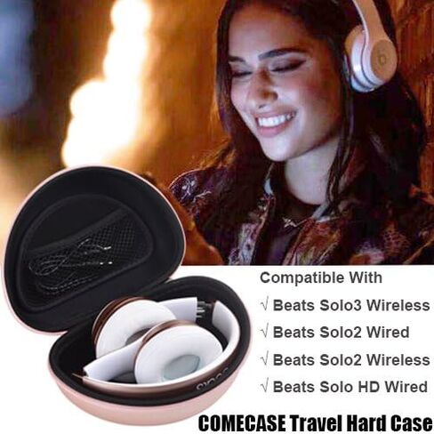 Hard Carrying Case for Oculus Quest 2 All-in-One VR Gaming Headset with Rose Gold Carrying Case Compatible for Beats Solo3 / Beats Solo2 in Kuwait