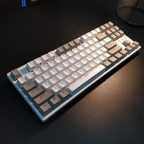DURGOD Taurus K320 TKL Mechanical Keyboard | 87 Keys Tenkeyless | USB C Wired | Doubleshot PBT Keycaps | Programmable Keys | NKRO Rollover | Windows & Mac (Haze BlueCherry Brown) in Kuwait