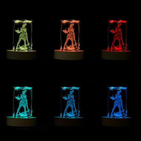 SUPIA Valorant 3D Crystal Figure - Agent Reyna - RGBW 16 Colorful LED Lighting Stand with Laser Engraved Crystal Figure. Valorant Gift, Gaming Accessories for Gamer. Decoration for Gaming Desk. in Kuwait