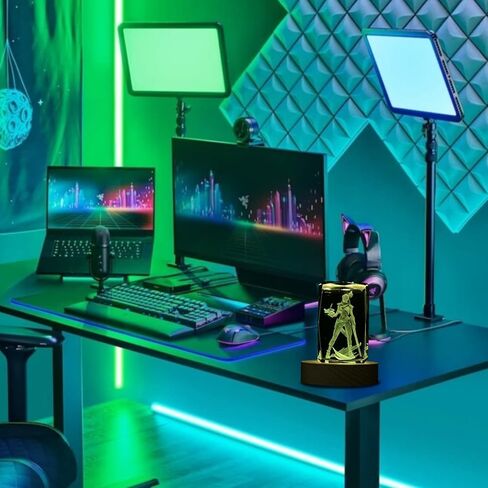 SUPIA Valorant 3D Crystal Figure - Agent Reyna - RGBW 16 Colorful LED Lighting Stand with Laser Engraved Crystal Figure. Valorant Gift, Gaming Accessories for Gamer. Decoration for Gaming Desk. in Kuwait