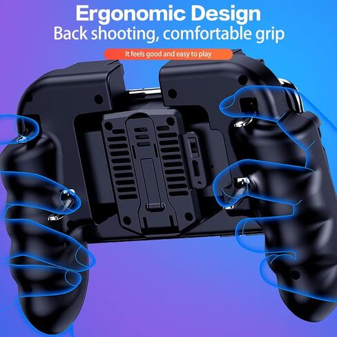 Zopsc Mobile Game Controller for PUBG Mobile Controller, Joystick Remote Grip Shooting Aim Keys for for phones under 6.5inch, Cellphone Gamepad Accessories, with Cooling Fan Mechanical,with USB Cable in Saudi Arabia