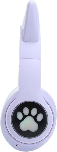 SYH&AQYE Cat Ear Bluetooth5.0 Headphones, LED Stereo Gaming Headset, 7H Battery Life Foldable Wireless Over Ear Headphones for Laptop Switch Games(Pink) in Kuwait