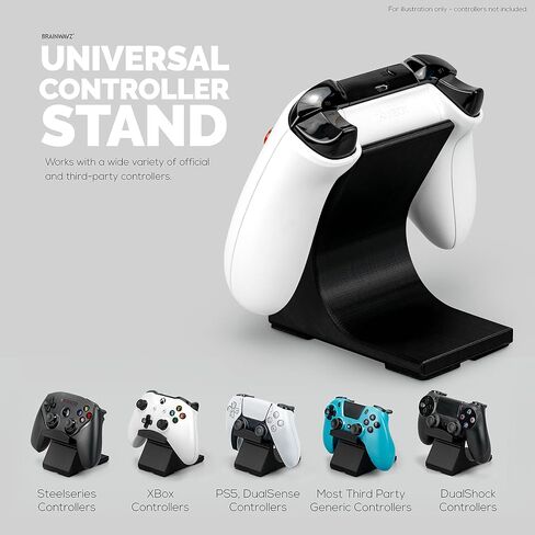 BRAINWAVZ Game Controller Desktop Holder Stand (2 Pack) - Universal Design for Xbox ONE, PS5, PS4, PC, Steelseries, Steam & More, Reduce Clutter UGDS-05 in Saudi Arabia