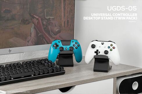 BRAINWAVZ Game Controller Desktop Holder Stand (2 Pack) - Universal Design for Xbox ONE, PS5, PS4, PC, Steelseries, Steam & More, Reduce Clutter UGDS-05 in Saudi Arabia