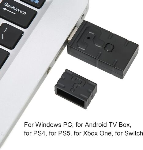 محول وحدة تحكم لاسلكية لأجهزة الكمبيوتر التي تعمل بنظام Windows PC/Android TV Box/Steam، محول وحدة تحكم لاسلكية محول مقبض بلوتوث لأجهزة الكمبيوتر التي تعمل بنظام Windows PC لـ PS4 لـ PS5 لـ Xbox One للتبديل in Kuwait