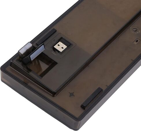 لوحة مفاتيح ألعاب لاسلكية MechLands MC66 65% قابلة للبرمجة RGB 2.4 جيجا هرتز/ بلوتوث/USB-C مع وسادة سيليكون مزدوجة ممتصة للصوت، بطارية 4000 مللي أمبير في الساعة لنظام Win/MAC/iOS (أبيض، مفتاح Budgerigar) in Kuwait