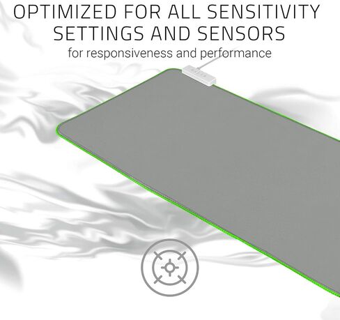 Razer Goliathus Extended Chroma: سطح قماشي ذو ملمس دقيق - مثالي لجميع الإعدادات وأجهزة الاستشعار الحساسة - مدعوم من Razer Chroma - حصيرة ماوس ألعاب ناعمة ممتدة in Kuwait