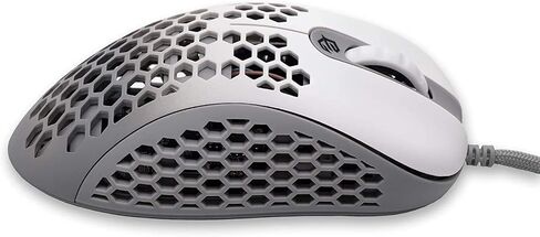 Gwolves Skoll Mini SK-S Black 50g Ultralight Weight Honeycomb Design Ergonomic Gaming Mouse with 3389 Sensor - PTFE Skates - 16,000DPI - Detachable Cable (Black) (Small) in Kuwait