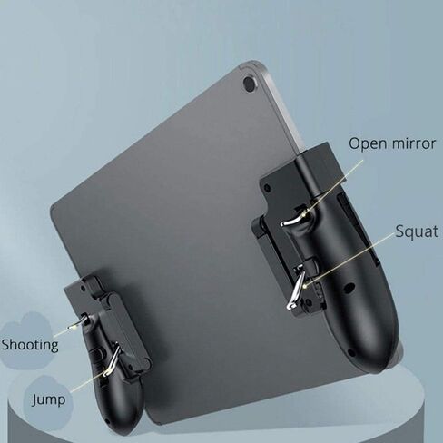 Fauge Tablets Game Controller for PUBG Mobile Six Finger Gamepad Auxiliary Grip Trigger for Tablets in Saudi Arabia
