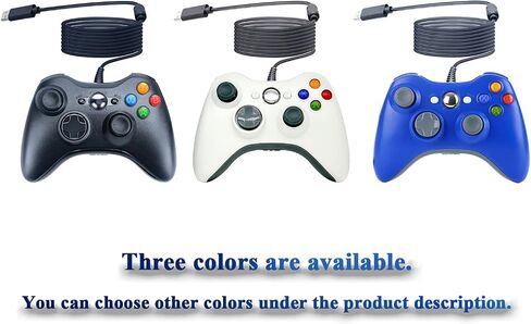 OSTENT Wired Controller Gamepad for Microsoft Xbox 360 Console PC Computer Video Game Color Black in Saudi Arabia