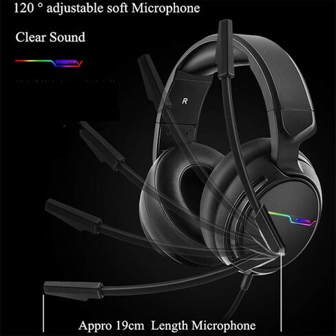 Wired Gaming Headset USB 7.1 Surround Sound Gaming Headset for PC Gamer Xiberia 3.5mm Bass Casque Game Headset for PS4/New Xbox One/Mac with Mic in Saudi Arabia