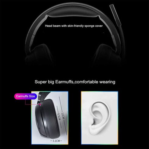 Wired Gaming Headset USB 7.1 Surround Sound Gaming Headset for PC Gamer Xiberia 3.5mm Bass Casque Game Headset for PS4/New Xbox One/Mac with Mic in Saudi Arabia