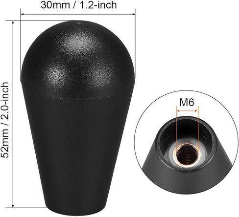 uxcell Ellipse البيضاوي عصا التحكم روكر الكرة الأعلى مقبض الكرة الأمريكية نوع لعبة الممرات DIY قطع استبدال الأحمر الأسود 2 قطع in Saudi Arabia
