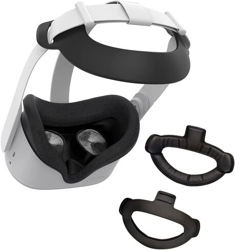 Headset Strap Pad Replacement for Elite Strap Compatible with Quest 2 (Black) in Saudi Arabia