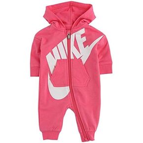 Nike Baby Boys French Terry Hooded Coverall (0-3 Months, Rush Pink) in Saudi Arabia