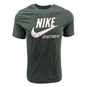Nike Men Futura Sportswear Logo T-Shirt (Large, Deep Green/White) in Saudi Arabia