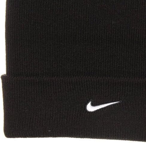 Nike Mens Stock Cuffed Knit Beanie (Black/White) in Kuwait