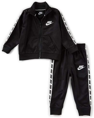 Nike Boy'sTherma Dri-Fit 2 Piece Tracksuit (Black(66d699-023)/White, 5) in Saudi Arabia