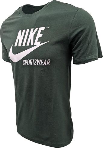 Nike Men Futura Sportswear Logo T-Shirt (Large, Deep Green/White) in Saudi Arabia