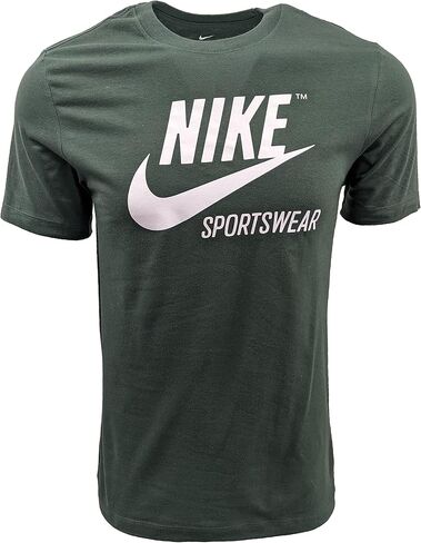 Nike Men Futura Sportswear Logo T-Shirt (Large, Deep Green/White) in Saudi Arabia