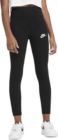 Nike Girls Favorites GX High Waist Leggings Black | White Medium in Saudi Arabia