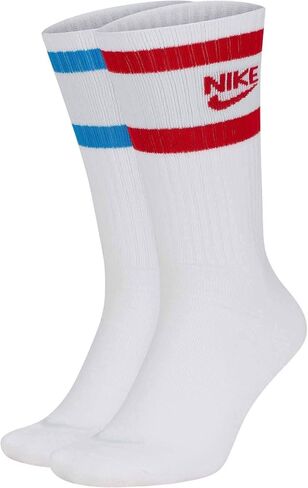 Nike Heritage Crew Socks (White/Red/Blue, Large) in Saudi Arabia