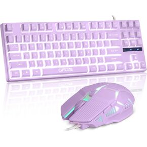 RGB Gaming Keyboard and Mouse Combo,USB Wired Custom Clear Keyboards | Rainbow LED Backlight Transparent Keyboard Mouse Set for Computer Windows PC PS4 Xbox Laptop in Saudi Arabia