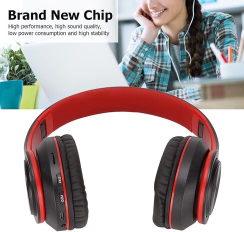 ASHATA Wireless Gaming Headset,Noise Cancelling Foldable Headset,Bluetooth 5.0 USB Gamer Headphones,Soft Earmusffs Gaming Headphones,for PC,Laptop,Cellphone(Blue Black) in Saudi Arabia
