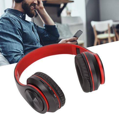 ASHATA Wireless Gaming Headset,Noise Cancelling Foldable Headset,Bluetooth 5.0 USB Gamer Headphones,Soft Earmusffs Gaming Headphones,for PC,Laptop,Cellphone(Blue Black) in Saudi Arabia