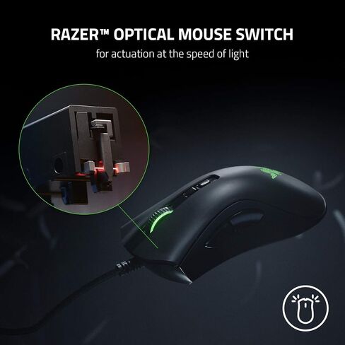 ماوس الألعاب Razer DeathAdder V2 إصدار خاص: مستشعر بصري 20K DPI - مفتاح بصري أسرع من الجيل الثاني - 8 أزرار قابلة للبرمجة - مقابض جانبية مطاطية - تصميم مريح - كابل Speedflex أخضر in Kuwait
