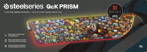 SteelSeries QcK Gaming Surface - XL RGB Prism Cloth Optimized for Gaming Sensors - Destiny 2 Limited Edition Design in Saudi Arabia