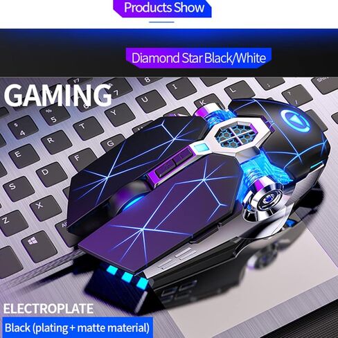 EastyGold Gaming Mouse Wired Game Mice USB Silent Optical Mouse 3200DPI RGB Colorful Gradient Backlit 7 Buttons for Desktop Laptop Computer Gamer PC Windows Mac in Saudi Arabia