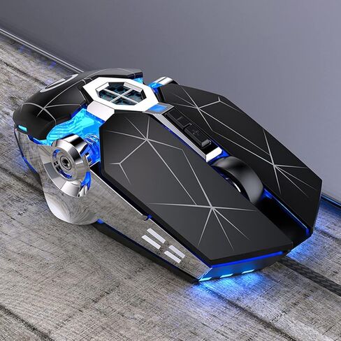 EastyGold Gaming Mouse Wired Game Mice USB Silent Optical Mouse 3200DPI RGB Colorful Gradient Backlit 7 Buttons for Desktop Laptop Computer Gamer PC Windows Mac in Saudi Arabia