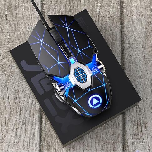 EastyGold Gaming Mouse Wired Game Mice USB Silent Optical Mouse 3200DPI RGB Colorful Gradient Backlit 7 Buttons for Desktop Laptop Computer Gamer PC Windows Mac in Saudi Arabia