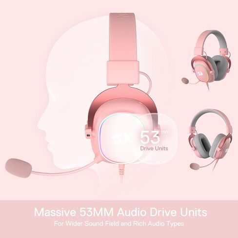 Redragon H510 Zeus-X RGB Wired Gaming Headset - 7.1 Surround Sound - 53MM Audio Drivers in Memory Foam Ear Pads w/Reliable Fabric Cover- Multi Platforms Headphone - USB Powered for PC/PS4/NS in Saudi Arabia