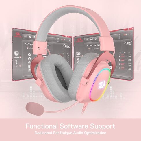 Redragon H510 Zeus-X RGB Wired Gaming Headset - 7.1 Surround Sound - 53MM Audio Drivers in Memory Foam Ear Pads w/Reliable Fabric Cover- Multi Platforms Headphone - USB Powered for PC/PS4/NS in Saudi Arabia