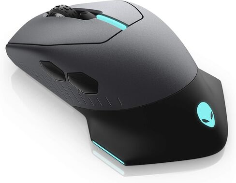 Alienware Wired/Wireless Gaming Mouse AW610M: 16000 DPI Optical Sensor - 350 Hour Rechargeable Battery, 7 Buttons, 3-ZONE 16.8m AlienFX RGB Lighting, Edge-Free Design, Ergonomic, Dark Side of the Moon in Saudi Arabia