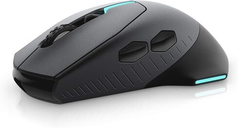 Alienware Wired/Wireless Gaming Mouse AW610M: 16000 DPI Optical Sensor - 350 Hour Rechargeable Battery, 7 Buttons, 3-ZONE 16.8m AlienFX RGB Lighting, Edge-Free Design, Ergonomic, Dark Side of the Moon in Saudi Arabia