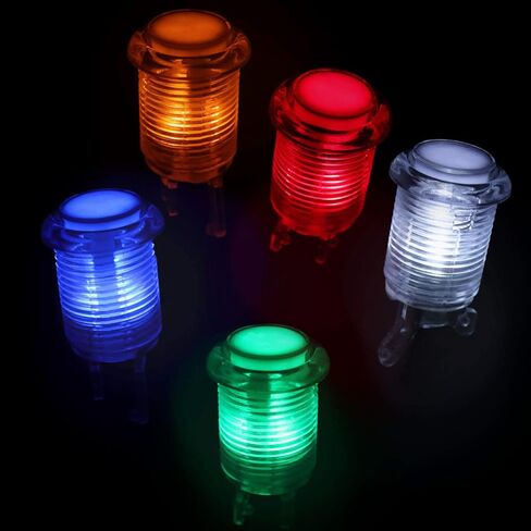 SJ@JX Arcade Game LED Controller Lamp USB Encoder 2 Player Gamepad Microswitch Light Button 8way LED Joystick for Nintendo Switch PC PS3 Retropie Raspberry Pi MAME in Kuwait