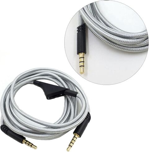 Replacement Headset Cable with Volume Control for Astro A10 A40 A30, 6.6ft Adjustable Gaming Headset Cable Headphone Audio Extension Cord, Virtual Surround Lossless Stereo Sound (Black) in Saudi Arabia