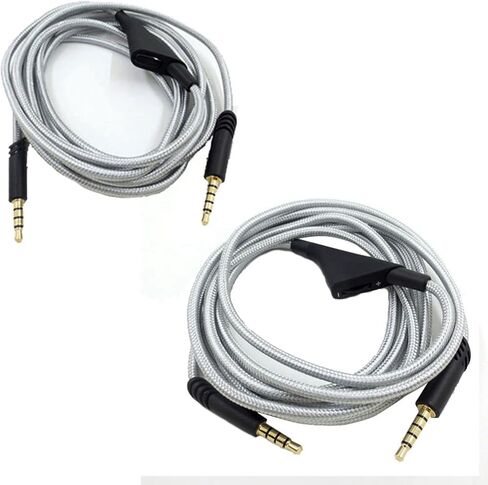 Replacement Headset Cable with Volume Control for Astro A10 A40 A30, 6.6ft Adjustable Gaming Headset Cable Headphone Audio Extension Cord, Virtual Surround Lossless Stereo Sound (Black) in Saudi Arabia