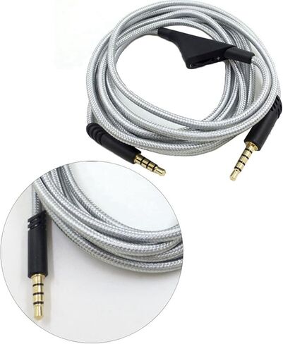 Replacement Headset Cable with Volume Control for Astro A10 A40 A30, 6.6ft Adjustable Gaming Headset Cable Headphone Audio Extension Cord, Virtual Surround Lossless Stereo Sound (Black) in Saudi Arabia