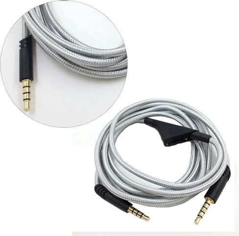 Replacement Headset Cable with Volume Control for Astro A10 A40 A30, 6.6ft Adjustable Gaming Headset Cable Headphone Audio Extension Cord, Virtual Surround Lossless Stereo Sound (Black) in Saudi Arabia