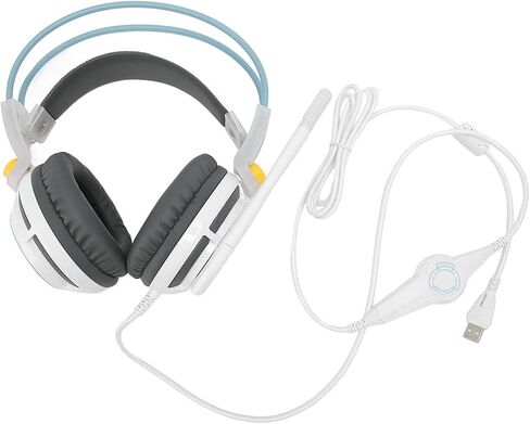 Stereo Gaming Headset, USB RBG Gaming Headphones with Noise Cancelling Micfor PC Laptop Computer, 7.1 Surround Sound, Soft Memory Earmuffs in Saudi Arabia