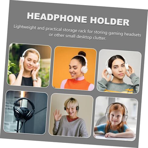 UKCOCO 1 Set Headset Headphone Hook Headset Hook Under Desk Headphone Mount Headset Hanger Metal Clothes Rack PC Headphones Plastic Hook Gaming Headphone Holder Headphone Hanger Computer in Saudi Arabia